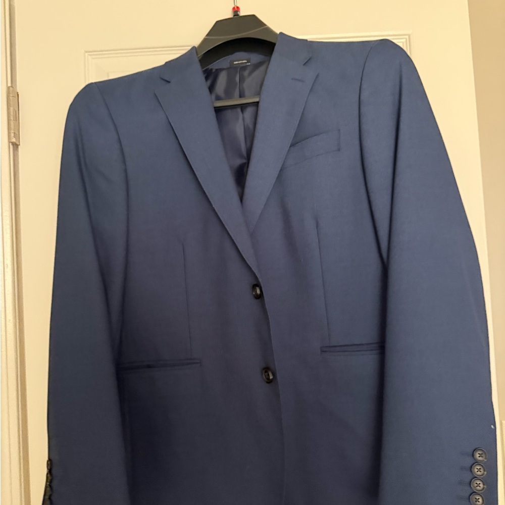 JF J.Ferrar Classic Blue Men's Suit Jacket